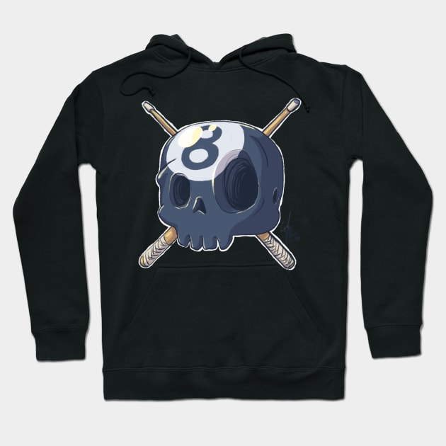 Skull Eightball v2 Hoodie by MBGraphiX